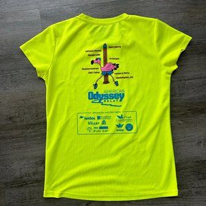 2019 American Odessey Relay Race Neon V Neck T-Shirt